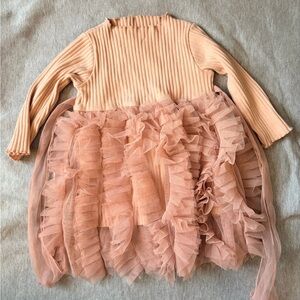 Pink Ruffled Tulle Dress